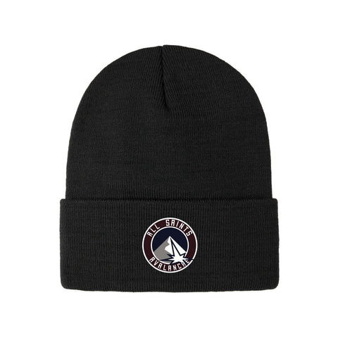 ASH KNIT CUFF TOQUE (Embroidered)