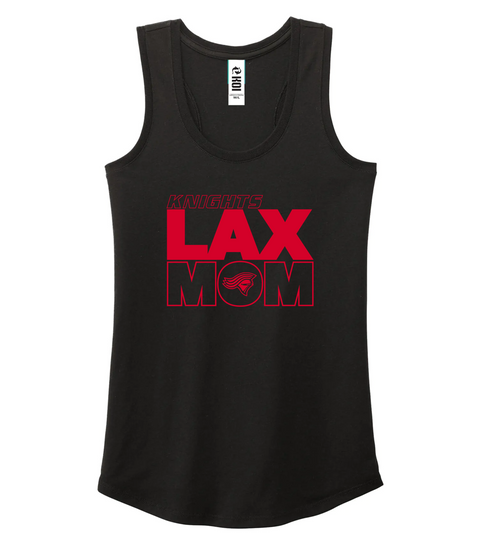 Knights "Lacrosse Mom" BLACK Triblend Racerback Ladies tank