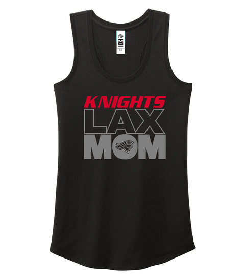 Knights "Lacrosse Mom" BLACK Triblend Racerback Ladies tank