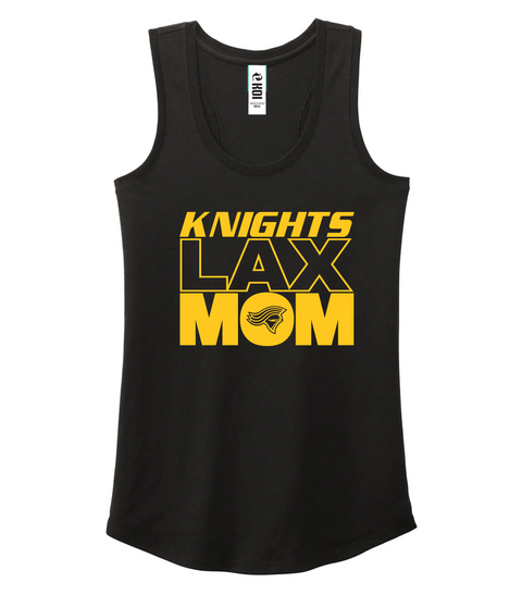Knights "Lacrosse Mom" BLACK Triblend Racerback Ladies tank