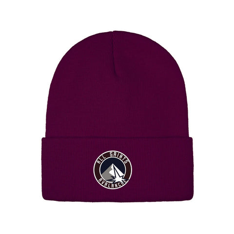ASH KNIT CUFF TOQUE (Embroidered)