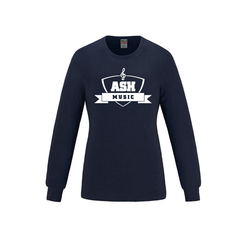 ASHM Women's Long Sleeve Crewneck Cotton Tee