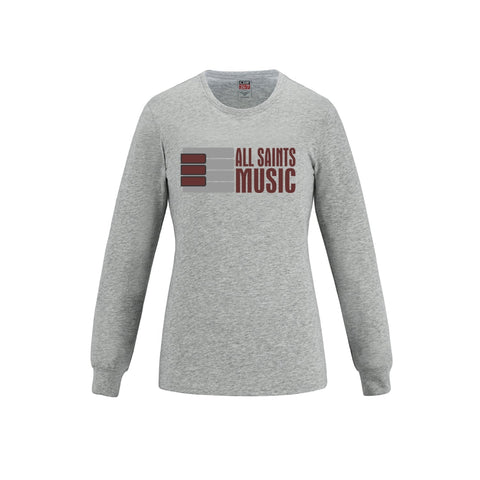 ASHM Women's Long Sleeve Crewneck Cotton Tee
